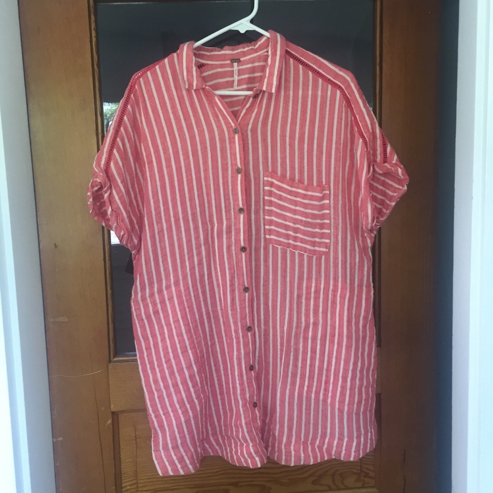 free people pink t shirt dress